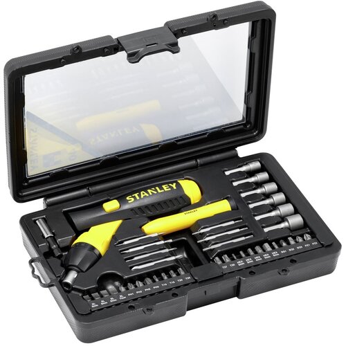 Stanley set of 38 pcs. ratchet screwdriver pistol handle Slike