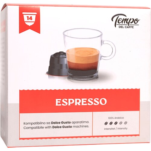 TEMPO DEL CAFFE Kapsule za Dolce Gusto Espresso, 14 kapsula Cene