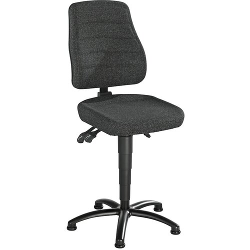 eurokraft pro Vrtljiv delovni stol, tekstilna prevleka, s talnimi drsniki Cene
