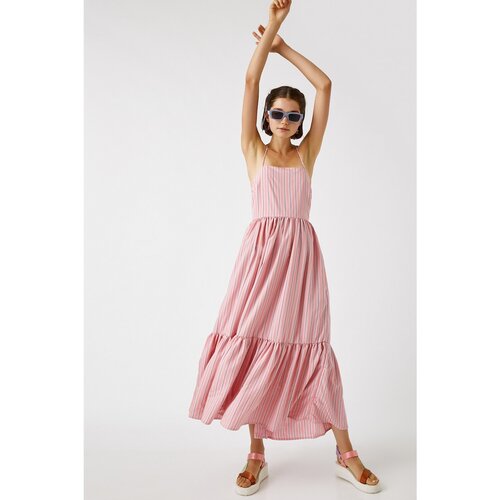 Koton Women&amp;#039;s Pink Striped Dress Slike