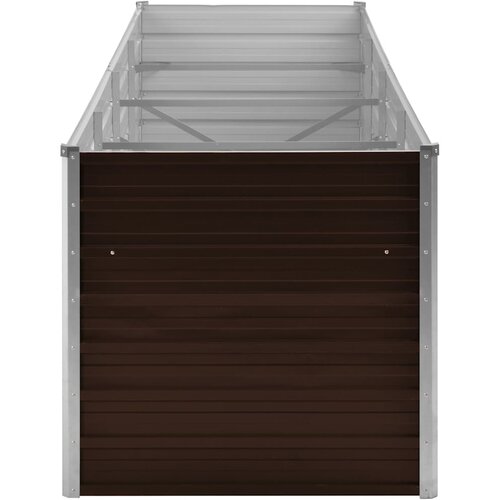 Povi&amp;scaron;ena vrtna gredica smeđa 320 x 80 x 77 cm pocinčani čelik Slike