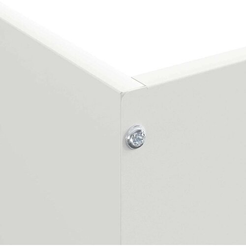 vidaXL Robovi trave 6 pcs Bela 50 x 50 x 13 cm Jeklo Cene