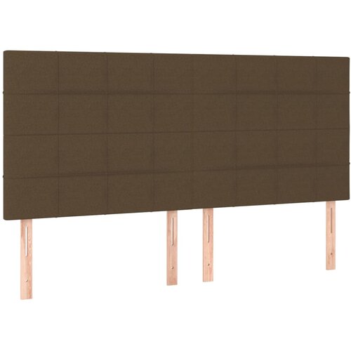  Okvir za krevet bez madraca tamnosmeđi 160x200 cm od tkanine Slike