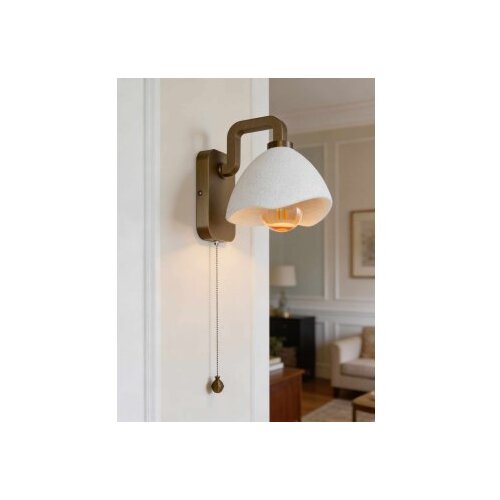 Opviq zidna lampa beton antique gold Slike