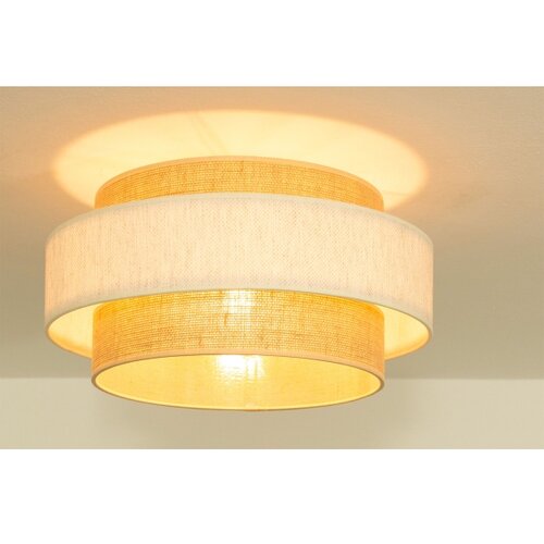 plafonsko svetlo boho 1xE27/60W/230V prečnik 40 cm krem/juta Slike