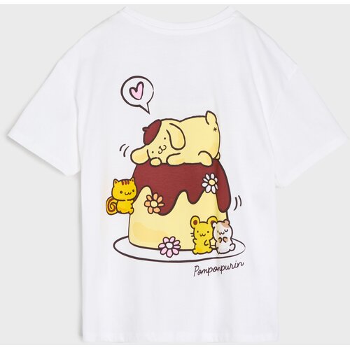 Sinsay Pamučna majica s printom na leđima PomPomPurin Slike