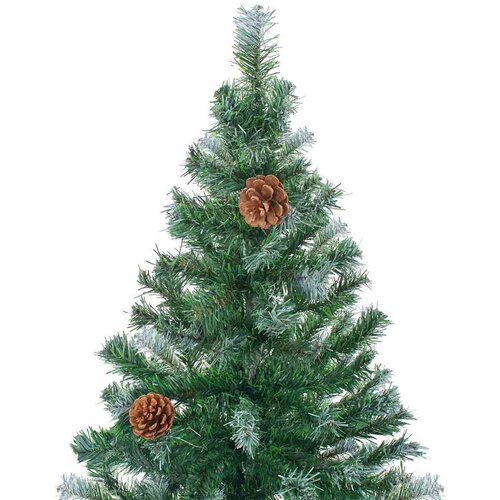 VidaXL Umjetno božićno drvce s stalakom Zelena 180 cm PVC i čelik Slike