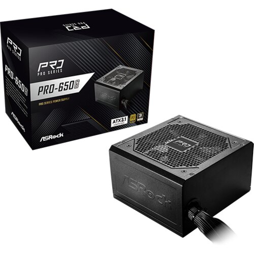 AsRock PSU 650W Gold, Pro80PLUS, 120mm fan, ATX 3.1PCIe 5.1 Cijene