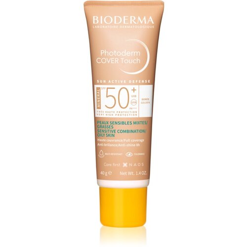 Bioderma photoderm COVER Touch SPF50+ potpuno prekrivajuća tonizirajuća krema za mje&amp;scaron;ovitu i masnu kožu 40 g nijansa Golden Slike