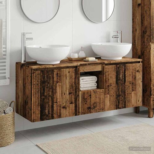  Set ormarića za kupaonicu 3 kom. Staro drvo 49,5 x 44,5 x 65 cm Cijene