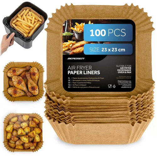 Papir za pečenje za ulo&amp;scaron;ke friteze 23 cm Berdsen - 100 kom Slike