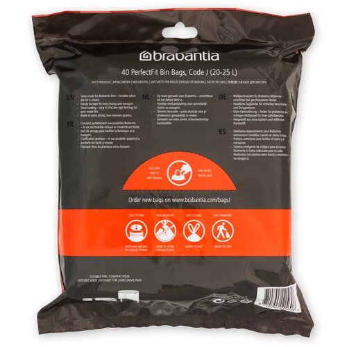 Brabantia PerfectFit vrečke za smeti za Bo Touch Bin - praktično pakiranje - 20-25L (J) - 40 kosov Slike