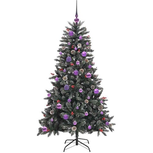 VidaXL Umjetno božićno drvce s stalakom Zelena 83.5 x 83.5 x 150 cm Slike