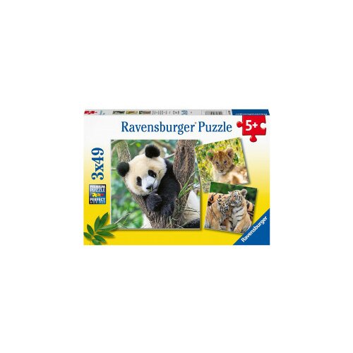 Ravensburger Puzzle – Panda, tigar, lav RA05666 Cene