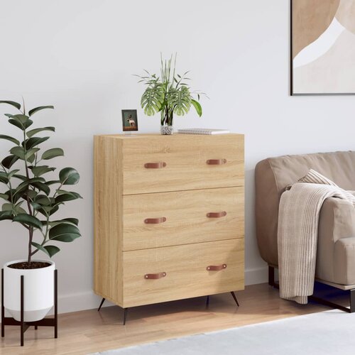 vidaXL Predalnik sonoma hrast 69,5x34x90 cm inženirski les Cene