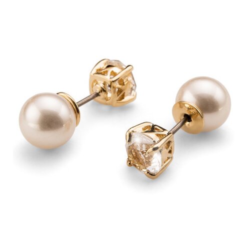  Ženske oliver weber turn gold crystal zlatne mindjuše sa bež swarovski perlama ( 22412g ) Cene