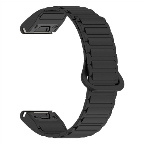 INF Silikonski magnetni pa&scaron;ček za uro Garmin Fenix 8/7X/Epix s hitrim spro&scaron;čanjem Black 26 mm, (21838727) Cene