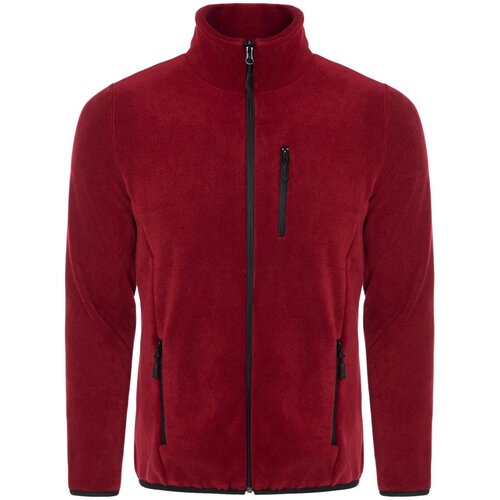 Dewberry 24601 5 Pocket Outdoor Full Zipper Fleece Jacket-BORDEAUX Cene
