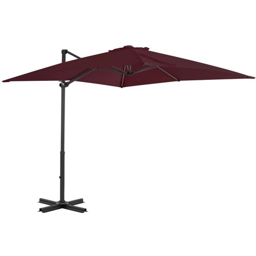 vidaXL Vrtni senčnik z aluminijastim drogom bordo rdeč 250x250 cm Cene