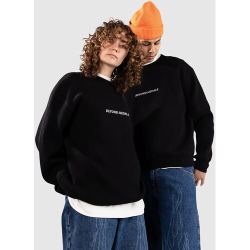 Beyond Medals Jacquard Knit Pulover black Cene