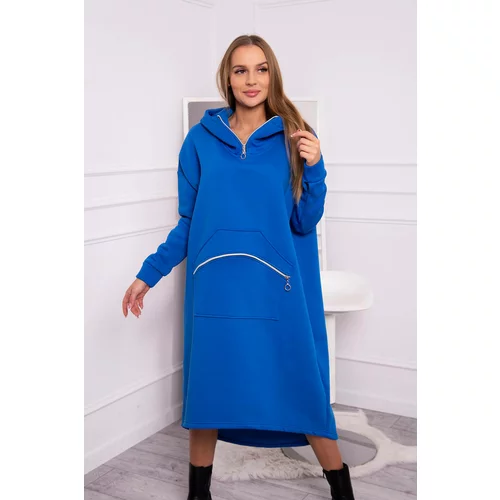 Kesi Insulated dress with a hood mauve blue