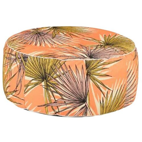  Napihljiv tabure Novia (&amp;Oslash; 53 x 23 cm, motiv palminih listov, oranžna) Slike