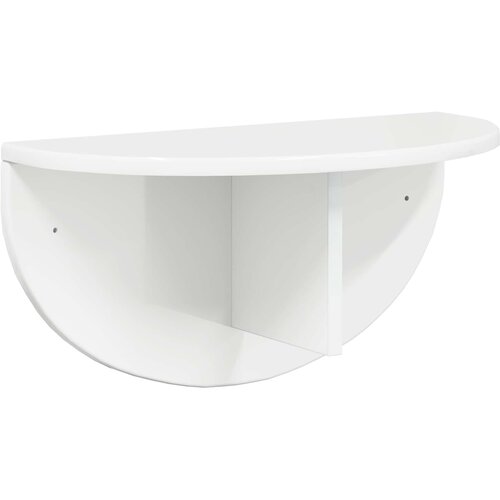  Polica na zidu Zidne 2 pcs Visoki sjaj bijela 48 x 24 x 24 cm Slike