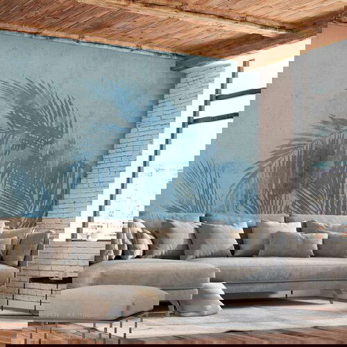 Samoljepljiva foto tapeta - Palm Trees in Blue 294x210 Slike