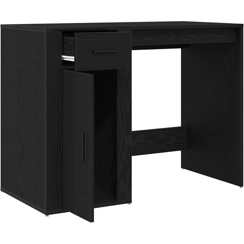  Stol s ladicama Crni hrast 100 x 49 x 74 cm Konstruirano drvo Slike
