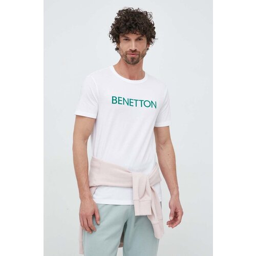 United Colors Of Benetton Bombažna kratka majica bela barva Slike