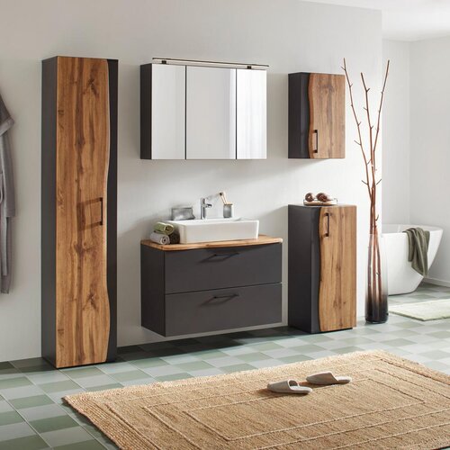 Premium Living zgornja omara timber, hrast, temno siva Slike
