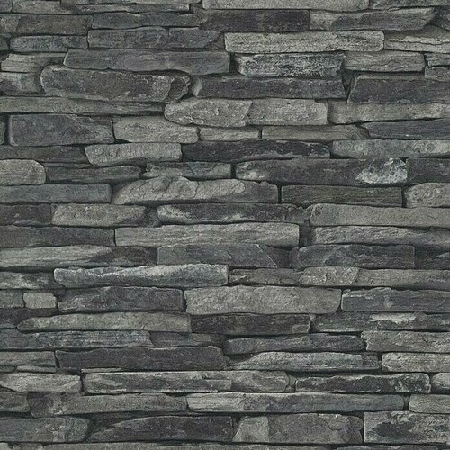 AS Creation Elements Flis tapeta (Sivo-crne boje, Izgled kamena, D x Š: 10,05 x 0,53 m) Cijene
