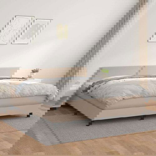  Krevet box spring s madracem cappuccino 180x200 cm umjetna koža Slike