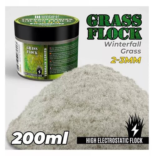 Green Stuff World Static Grass Flock 2-3mm - WINTERFALL GRASS - 200 ml Slike