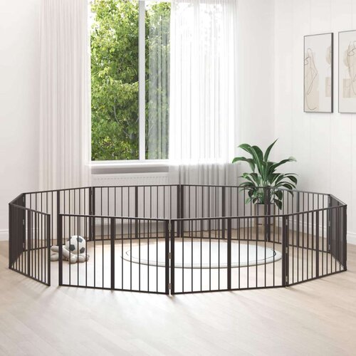  Pasja vrata 10 pcs Črna 100 x 60 cm Cinkana jeklena, (5000232748) Cene