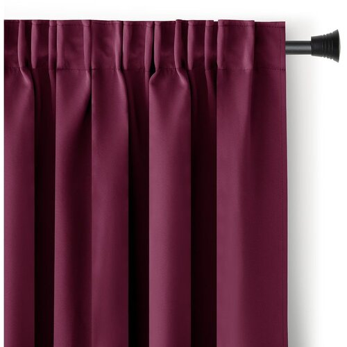 AmeliaHome curtain BLACKOUT color violet style classic tape type of material - textiles blackout 140x270 Slike