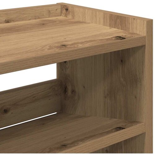  Stalak za cipele boja hrasta 80x25x62 cm konstruirano drvo Smeđa Slike