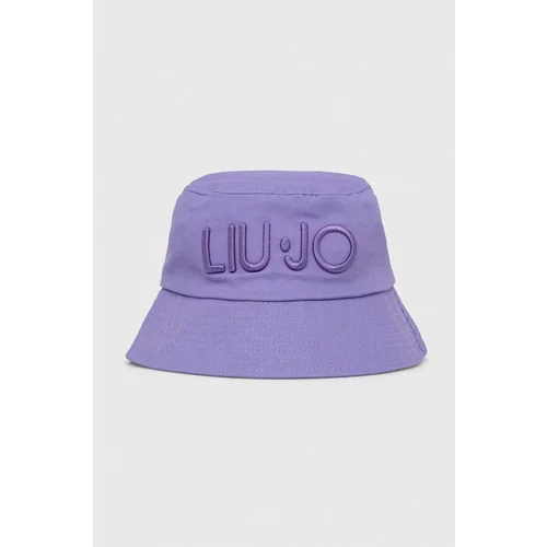 Liu Jo Bombažni klobuk vijolična barva
