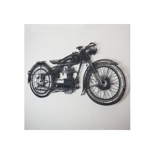 WALLXPERT APT222LS Zidna dekoracija Cafe Racer, 100x47cm, Crna Cene