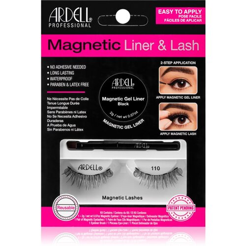 Ardell magnetic Liner & Lash 110 nijansa Black darovni set magnetske trepavice 110 1 par + magnetska olovka za oči 2 g Black + kist za nanošenje olovke za oči 1 kom Cijene