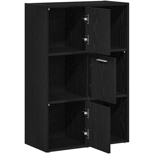  Ormar za knjige/Pregrada za sobu crni hrast 60 5 x 30 x 90 cm inženjerski drvo - Crni hrast Slike