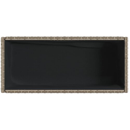  Vrtne sadilice s policom 2 kom sive 70 x 28 x 70 cm poliratan Slike