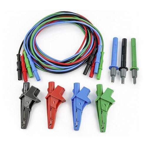 HT Instruments Komplet preskusnih vodov\, ki ga sestavljajo 4 preskusni vodi\, 4 sponke za aligator\, 3 sonde Universalkit G3 merilni kabel\, komplet [ - ] 1 kos, (20422959) Cene