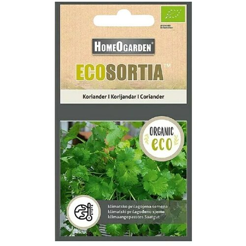 HOMEOGARDEN sjeme začinskog bilja Ecosortia (Coriandrum sativum, Vrijeme sjetve: Veljača - Svibanj, Berba: Svibanj - Rujan) Slike