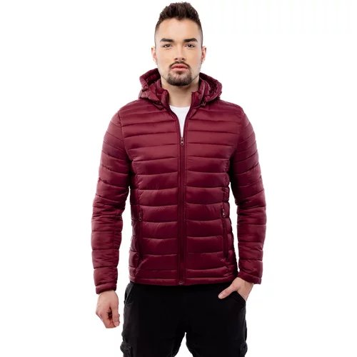 Glano Man ́s quilted jacket - burgundy