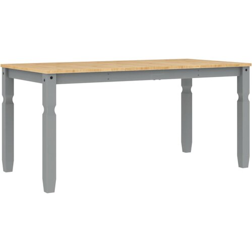 VidaXL Jedilna miza Corona siva 160x80x75 cm trdna borovina, (21298305) Slike