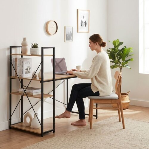 Modern Home radni sto 120x60 cm sa policama light style TH-SD-6-16 Cene
