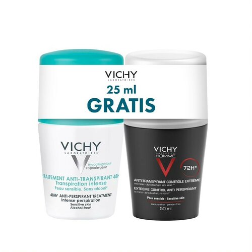 Vichy Déodorant roll-on za regulaciju znojenja 48h + homme antiperspirant promo Slike