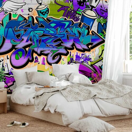  Foto tapeta - Graffiti: violet theme 300x210 Premium Slike