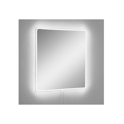 Hanah home ogledalo sa led osvetljenjem square 50x50 cm white Slike